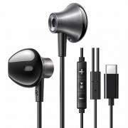 Casti audio cu microfon UGREEN EP106, In-ear, Control pe fir, USB-C, Lungime cablu 1.2m, Negru