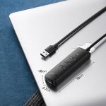 Docking Hub UGREEN CM416, USB-A la 4x USB-A 3.0, Viteza transfer 5 Gbps, Negru 4 - lerato.ro