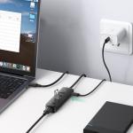 Docking Hub UGREEN CM416, USB-A la 4x USB-A 3.0, Viteza transfer 5 Gbps, Negru 5 - lerato.ro