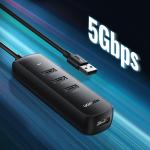 Docking Hub UGREEN CM416, USB-A la 4x USB-A 3.0, Viteza transfer 5 Gbps, Negru 7 - lerato.ro