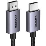 Cablu video UGREEN DP123, DisplayPort tata la HDMI tata, 4K, 30Hz, 1.5m, Negru 2 - lerato.ro