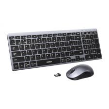 Periferice gaming, Kit tastatura si mouse UGREEN MK552, Wireless, Bluetooth 5.4, 4000 DPI, Incarcare USB-C, Silver, lerato.ro