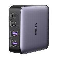 Incarcatoare wireless, Statie de incarcare 4 in 1 UGREEN Nexode CD327, PD 65W, 3A, 2x USB-A, 2x USB-C, Grey, lerato.ro