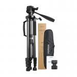 Trepied pentru camere foto / video UGREEN LP66, Rotire 360 grade, Inclinare reglabila, Inaltime maxima 175cm, Aluminiu, Black / Silver 3 - lerato.ro
