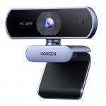 Camera Web Ugreen 15728, Full HD, Rotire 360 grade, Microfon integrat, Ideala pentru birou, USB-A, Silver 2 - lerato.ro