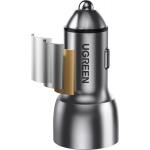 Incarcator auto Ugreen CD213, 2x USB-C, 36W, 3A, Gri 4 - lerato.ro