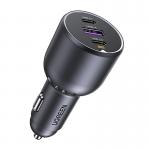 Incarcator auto Ugreen EC705, 2x USB-C, 1x USB-A, 130W, 5A, Cablu USB-C de 1m inclus, Negru 2 - lerato.ro