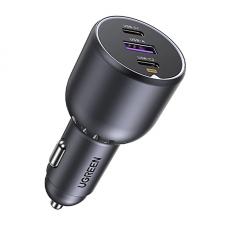 Incarcator auto Ugreen EC705, 2x USB-C, 1x USB-A, 130W, 5A, Cablu USB-C de 1m inclus, Negru