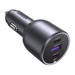 Incarcator auto Ugreen EC705, 2x USB-C, 1x USB-A, 130W, 5A, Cablu USB-C de 1m inclus, Negru 4 - lerato.ro