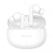 Casti wireless UGREEN TWS WS205 HiTune Hybrid, ANC, Bluetooth 5.4, Autonomie 6h, 400mAh, USB-C, Alb