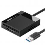 Cititor de carduri UGREEN CR125, USB-A, 5 Gbps, 2TB, Spatiu de stocare 4 carduri de memorie, compatibil cu CF/TF/SD/MS, Negru 2 - lerato.ro