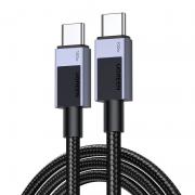 Cablu pentru incarcare si transfer de date Ugreen L512, 2x USB-C, 100W, 480Mbps, 3m, Gri