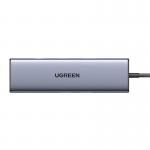 Adaptor Hub 10-in-1 UGREEN CM498, USB-C la 1x USB-C, 3x USB-A, 1x HDMI, 1x VGA, 1x RJ45, 1x SD, 1x TF, 1x AUX 3.5mm, 4K / 30Hz, 5Gbps, 100W, Gri 5 - lerato.ro