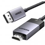 Cablu video UGREEN DP115, DisplayPort tata la HDMI tata, 8K, 60Hz, HDR, 2m, Negru 2 - lerato.ro