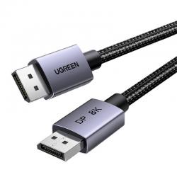 Cablu video UGREEN DP120, DisplayPort tata la DisplayPort tata, 8K, 60Hz, 32.4Gbps, 3m, Negru