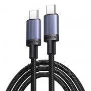 Cablu pentru incarcare si transfer de date Ugreen L528, 2x USB-C, 100W, 5A, 480Mbps, 3m, Gri