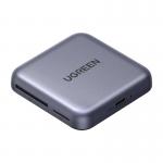 Cititor de carduri UGREEN CM898, 312 Mbps, 2TB, USB-C, Spatiu de stocare 2 carduri de memorie, 1x SD, 1x TF, Negru 2 - lerato.ro