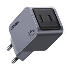 Incarcator retea Ugreen Nexode Pro, 45W, 2x USB-C, Fast Charging, Gri