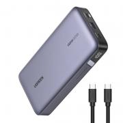 Baterie externa portabila UGREEN PB205, 25000 mAh, 145W, 2x USB-C, 1x USB-A, Gri
