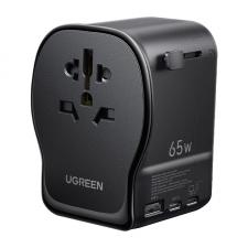Adaptor retea Ugreen S550, 2x USB-C, 1x USB-A, 65W, Compatibil cu prize EU/UK/US, Negru