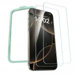 Set 2 folii sticla securizata Ugreen SP629, Kit montare inclus, compatibile cu iPhone 16 Pro, Transparent 2 - lerato.ro