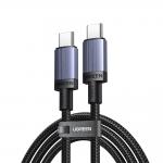 Cablu pentru incarcare si transfer de date Ugreen, 2x USB-C, 100W, 5A, 480Mbps, 1m, Negru 2 - lerato.ro