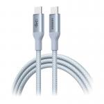 Cablu pentru incarcare si transfer de date UGREEN L534, USB-C la USB-C, 240W, 480Mbps, 2m, Silver 2 - lerato.ro