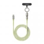 Cablu pentru incarcare si transfer de date UGREEN L508, USB-C la USB-C, 60W, 480Mbps, 1.2m, Functie de snur pentru telefon, Verde 4 - lerato.ro