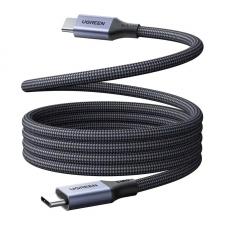 Cabluri de date si incarcare, Cablu pentru incarcare si transfer de date UGREEN L537, USB-C la USB-C, 240W, 1m, Gri, lerato.ro