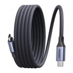 Cablu pentru incarcare si transfer de date UGREEN L537, USB-C la USB-C, 240W, 1m, Gri 3 - lerato.ro
