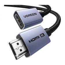 Cablu video UGREEN HD165 HDMI 2.1 tata - HDMI 2.1 mama, 8K / 60Hz, 4K / 120Hz, 48Gbps, 2m, Negru