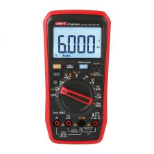 Multimetru digital UNI-T UT18B MAX, Tensiune AC / DC / VFD, Curent AC / DC, Rezistenta, Capacitate, Frecventa, Temperatura, True RMS, Afisaj, Negru/Rosu