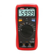Multimetru digital UNI-T UT133A, Tensiune AC / DC, Curent AC / DC, Rezistenta, Capacitate, Frecventa, Temperatura, Afisaj, Negru/Rosu