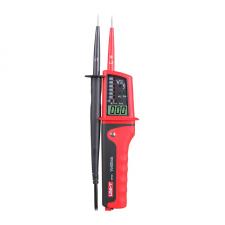 Tester de tensiune si continuitate UNI-T UT15C, Detectare tensiune AC/DC, Detectare polaritate, Semnal sonor, Indicator LED, Lanterna, IP65, Rosu