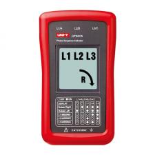 Tester UNI-T UT261A pentru fazele motorului si sensul de rotatie, Masurare tensiune AC, Detectare faze lipsa, Afisaj LCD, Rosu