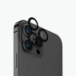 Protectie camera foto UNIQ Optix Aluminium Camera Lens Protector compatibile cu iPhone 15 Pro, Negru 3 - lerato.ro