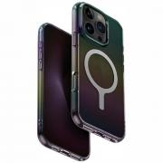Carcasa Uniq Iridescia, Magclick Charging, compatibila cu iPhone 16 Pro, Negru