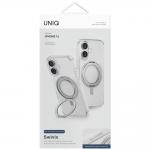 Carcasa Uniq Swivix 360 cu suport rotativ compatibil cu iPhone 16, Transparent 3 - lerato.ro
