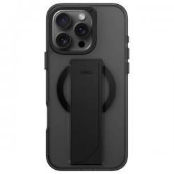 Carcasa Uniq Heldro Max, cu Suport si MagSafe, compatibila cu iPhone 16 Pro, Negru