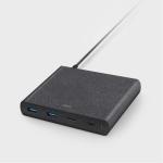 HUB Uniq Surge LITHOS Collective 90W 2xUSB-A QC 3.0 / 2xUSB-C PD 3.0 - negru 2 - lerato.ro
