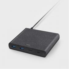 HUB Uniq Surge LITHOS Collective 90W 2xUSB-A QC 3.0 / 2xUSB-C PD 3.0 - negru