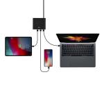 HUB Uniq Surge LITHOS Collective 90W 2xUSB-A QC 3.0 / 2xUSB-C PD 3.0 - negru 5 - lerato.ro