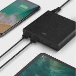 HUB Uniq Surge LITHOS Collective 90W 2xUSB-A QC 3.0 / 2xUSB-C PD 3.0 - negru 6 - lerato.ro