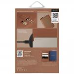 Portofel UNIQ Belmontm, Potrivire pasaport, Apple Find My, Blocare RFID, Caramel 8 - lerato.ro