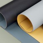 Mousepad Uniq Hagen, Piele vegana, 3 organizatoare magnetice pentru cabluri, 67x35cm, Roz / Verde 7 - lerato.ro