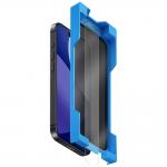 Folie sticla securizata Uniq Optix Exofit Privacy compatibila cu iPhone 17 Pro Max, Negru 4 - lerato.ro