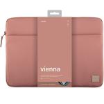 Husa din poliester Uniq Vienna compatibila cu laptop 14 inch, Waterproof, Roz 4 - lerato.ro