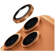 Protectie sticla securizata camera foto UNIQ Optix compatibila cu iPhone 17 Pro / 17 Pro Max, Portocaliu