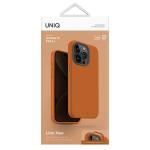 Carcasa UNIQ Lino Hue compatibila cu iPhone 15 Pro, Portocaliu 5 - lerato.ro