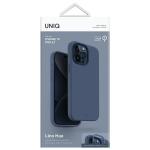 Carcasa UNIQ Lino Hue compatibila cu iPhone 15 Pro Max, Navy Blue 5 - lerato.ro